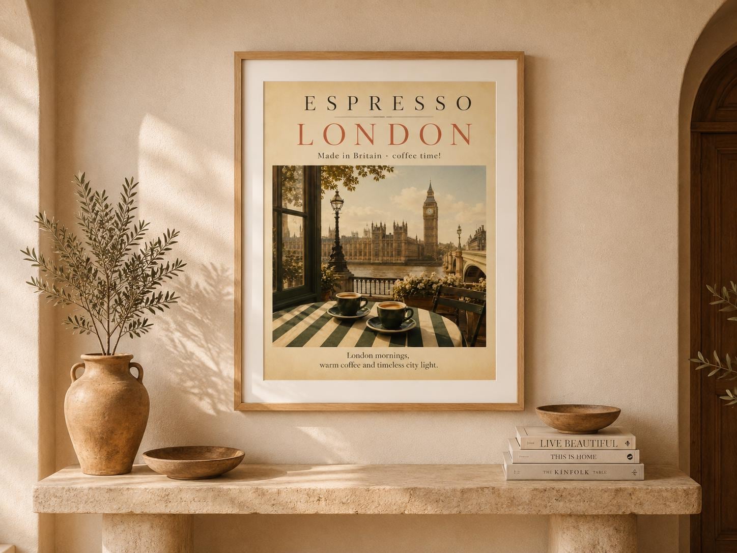 Affiche Espresso London par Korvia Studio