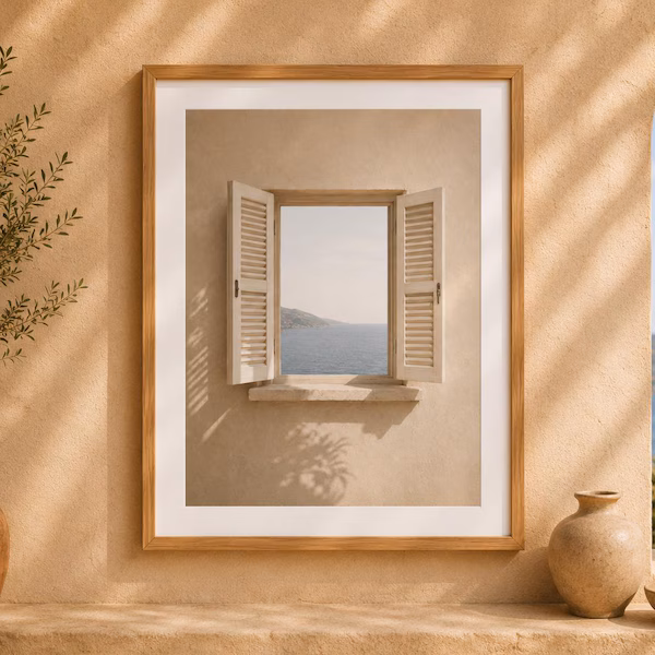 Affiche La fenêtre — Collection Mediterranean